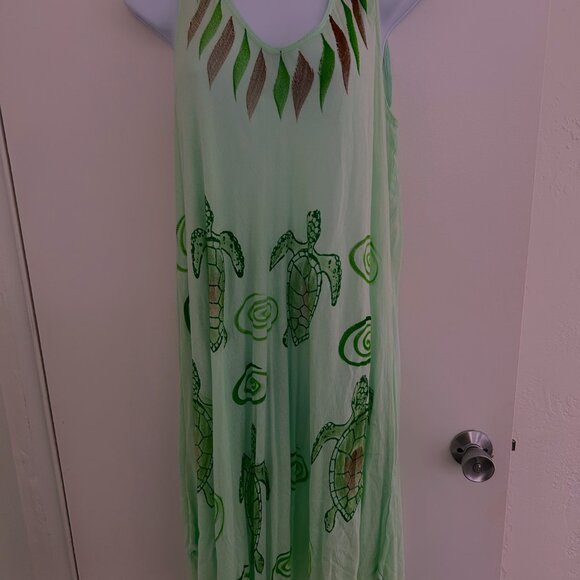 Mint Green Turtle Sundress - Large 22 Bust  New So Gorgeous  j1 - Picture 7 of 7